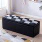 15.7" W Cushioned Seating Bench Modern Upholstered Entryway Bench Black White Clearhalo 'Benches' 'Chairs & Seating' 'furn' 'furn_benches' 'Furniture' 'Living Room Furniture' 5724091
