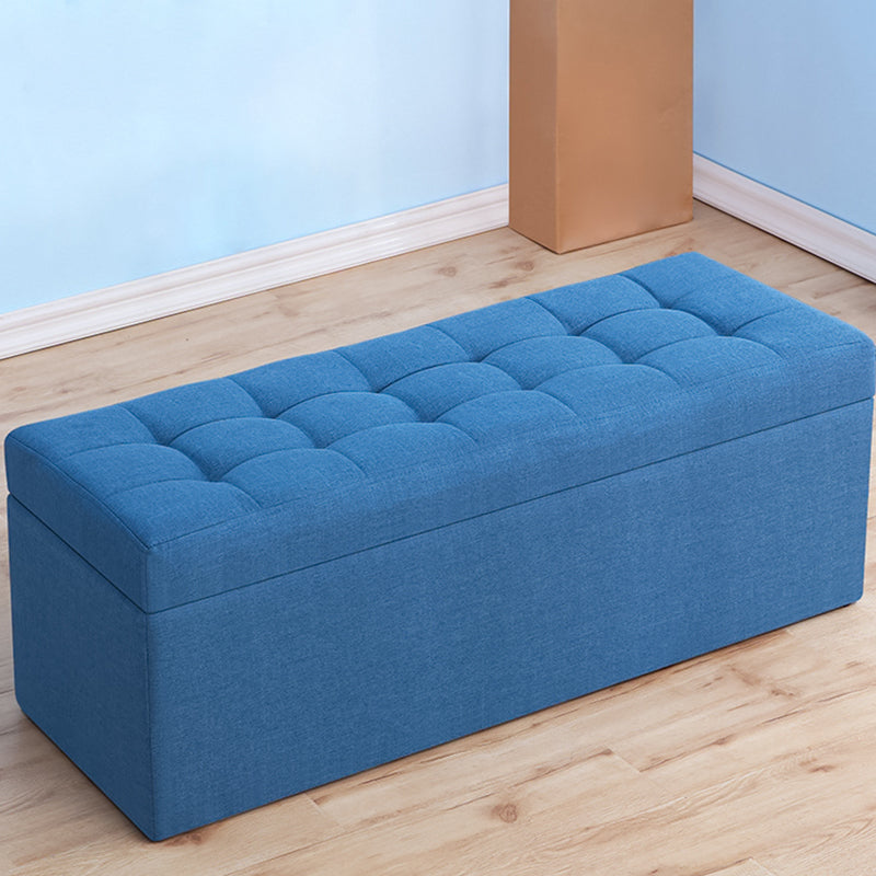 15.7" W Cushioned Seating Bench Modern Upholstered Entryway Bench Light Blue Clearhalo 'Benches' 'Chairs & Seating' 'furn' 'furn_benches' 'Furniture' 'Living Room Furniture' 5724095