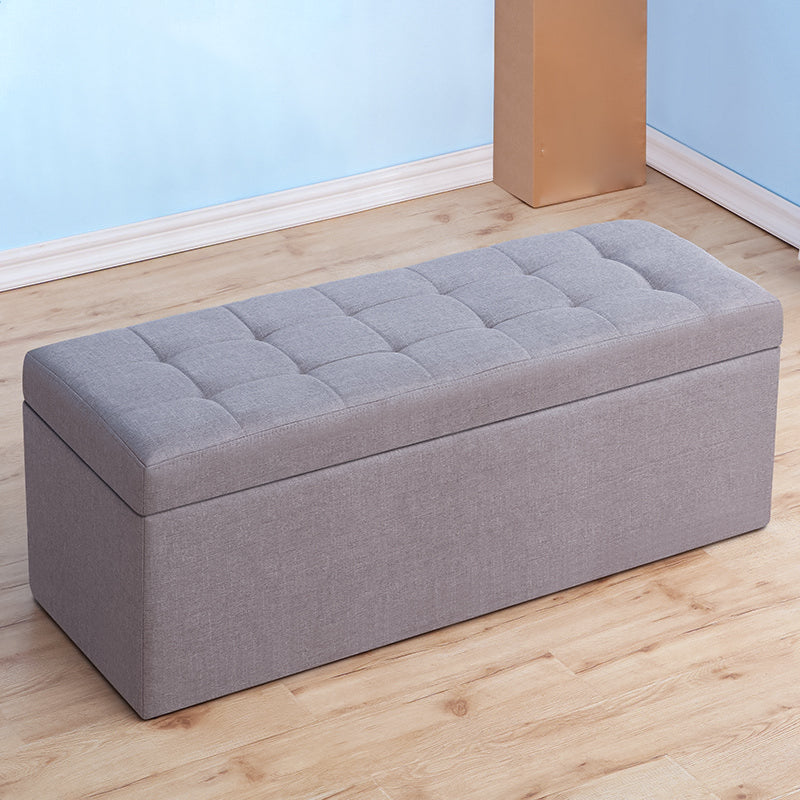 15.7" W Cushioned Seating Bench Modern Upholstered Entryway Bench Light Gray Clearhalo 'Benches' 'Chairs & Seating' 'furn' 'furn_benches' 'Furniture' 'Living Room Furniture' 5724097