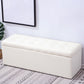 15.7" W Cushioned Seating Bench Modern Upholstered Entryway Bench Off-White Clearhalo 'Benches' 'Chairs & Seating' 'furn' 'furn_benches' 'Furniture' 'Living Room Furniture' 5724098