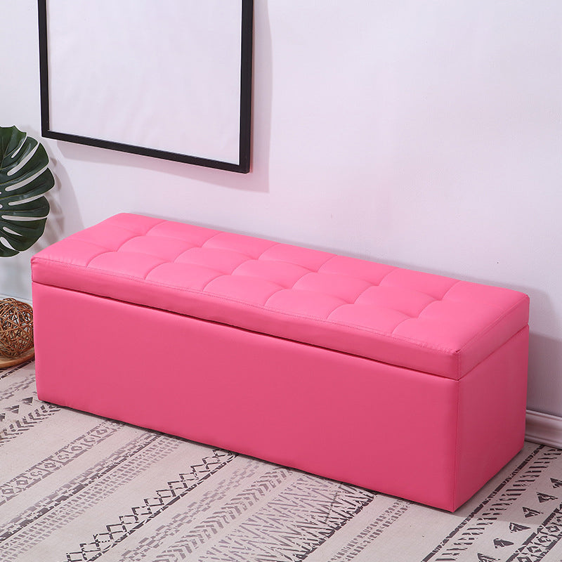 15.7" W Cushioned Seating Bench Modern Upholstered Entryway Bench Rose Red Clearhalo 'Benches' 'Chairs & Seating' 'furn' 'furn_benches' 'Furniture' 'Living Room Furniture' 5724110