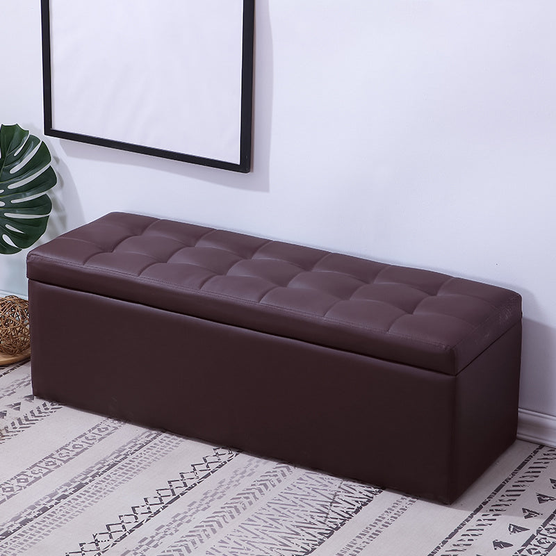 15.7" W Cushioned Seating Bench Modern Upholstered Entryway Bench Coffee Clearhalo 'Benches' 'Chairs & Seating' 'furn' 'furn_benches' 'Furniture' 'Living Room Furniture' 5724111