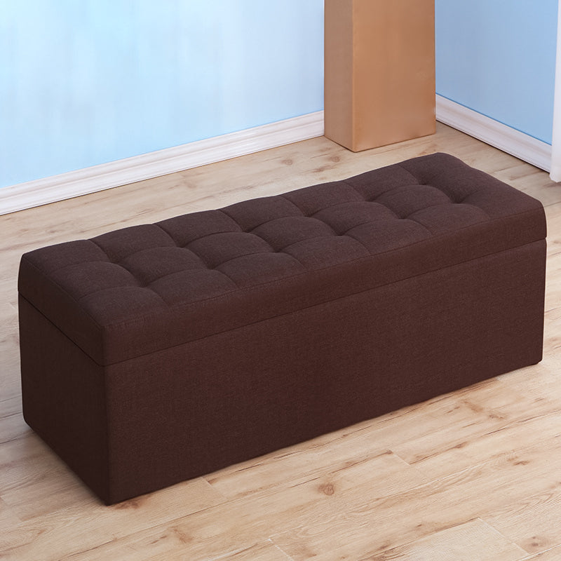 15.7" W Cushioned Seating Bench Modern Upholstered Entryway Bench Dark Coffee Clearhalo 'Benches' 'Chairs & Seating' 'furn' 'furn_benches' 'Furniture' 'Living Room Furniture' 5724115