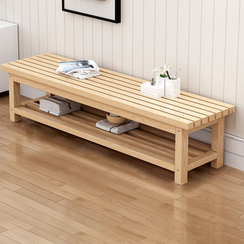 15.7" Wide Modern Entryway and Bedroom Bench Solid Wood Pine Bench Wood Clearhalo 'Benches' 'Chairs & Seating' 'furn' 'furn_benches' 'Furniture' 'Living Room Furniture' 5724159
