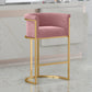 Glam Design Upholstered Fabric Stools for Home Luxury Bucket Stools with Cushion