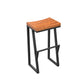 Industrial Backless Footrest Bar Stool Medium Wood Bristol Iron Stool 1 Piece Bar Stool (28" H) Clearhalo 'Bar Furniture' 'Bar Stools' 'bar_stools' 'furn' 'furn_bar_stools' 'Furniture' 'Kitchen & Dining Furniture' 5724220