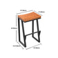 Industrial Backless Footrest Bar Stool Medium Wood Bristol Iron Stool Clearhalo 'Bar Furniture' 'Bar Stools' 'bar_stools' 'furn' 'furn_bar_stools' 'Furniture' 'Kitchen & Dining Furniture' 5724231