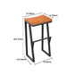 Industrial Backless Footrest Bar Stool Medium Wood Bristol Iron Stool Clearhalo 'Bar Furniture' 'Bar Stools' 'bar_stools' 'furn' 'furn_bar_stools' 'Furniture' 'Kitchen & Dining Furniture' 5724233