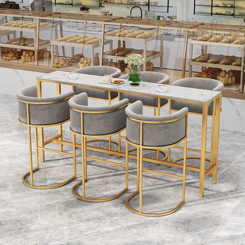 Sgabelli a secchio posteriore in stile nordico per sgabelli in tessuto imbottito in casa