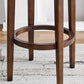 Sgabello da bar rotondo a sgabello rotondo senza schienale moderno con gambe in legno
