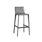 Modern Style Low Back Bar-stool Pu Leather Counter Bar Stool with Metal Legs Dark Gray 1 Piece Clearhalo 'Bar Furniture' 'Bar Stools' 'bar_stools' 'furn' 'furn_bar_stools' 'Furniture' 'Kitchen & Dining Furniture' 5724297