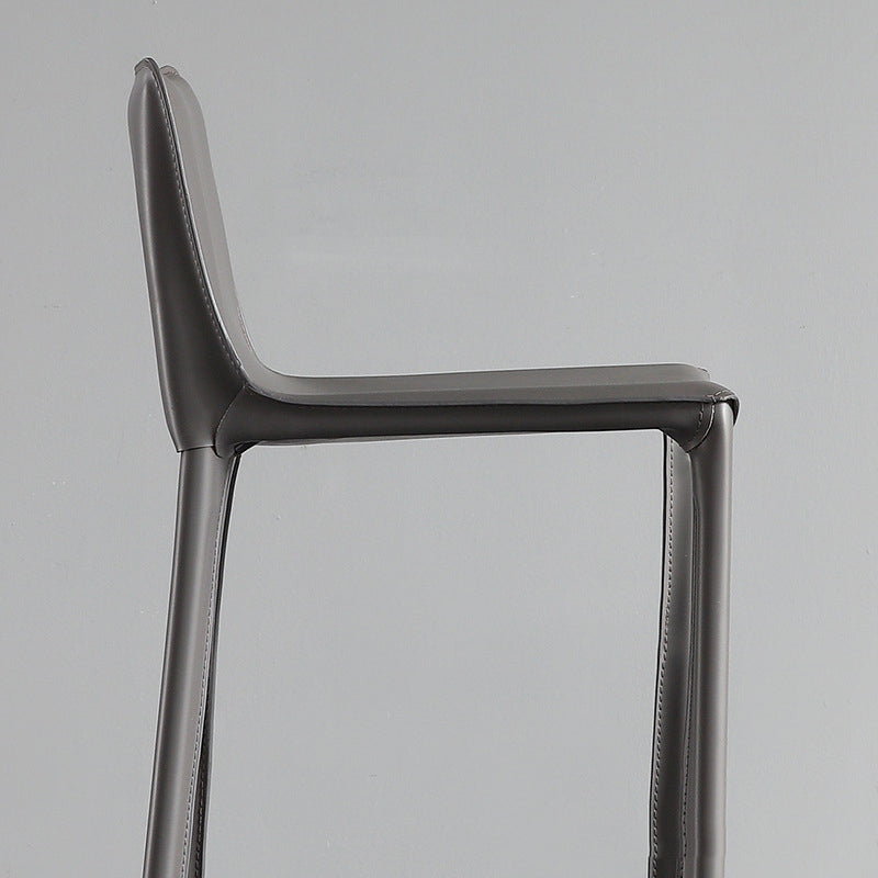 Modern Style Low Back Bar-stool Pu Leather Counter Bar Stool with Metal Legs Clearhalo 'Bar Furniture' 'Bar Stools' 'bar_stools' 'furn' 'furn_bar_stools' 'Furniture' 'Kitchen & Dining Furniture' 5724302