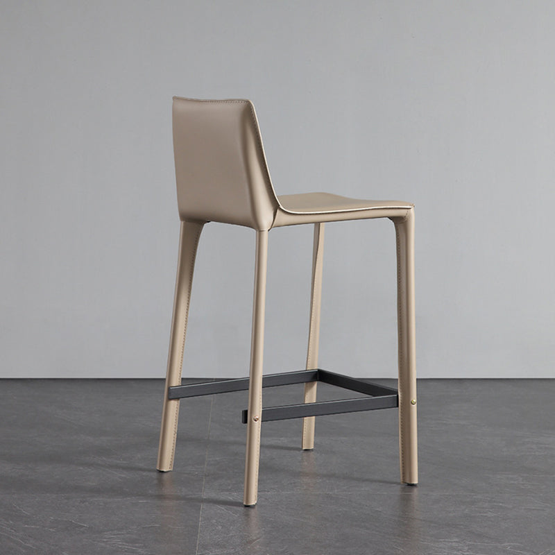 Modern Style Low Back Bar-stool Pu Leather Counter Bar Stool with Metal Legs Clearhalo 'Bar Furniture' 'Bar Stools' 'bar_stools' 'furn' 'furn_bar_stools' 'Furniture' 'Kitchen & Dining Furniture' 5724306
