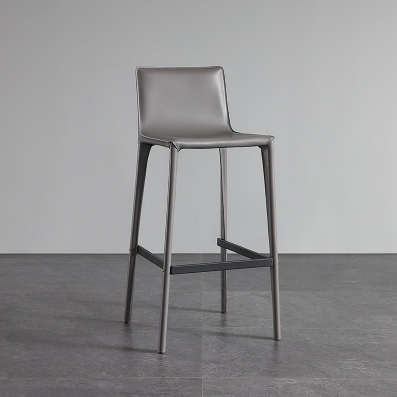 Modern Style Low Back Bar-stool Pu Leather Counter Bar Stool with Metal Legs Clearhalo 'Bar Furniture' 'Bar Stools' 'bar_stools' 'furn' 'furn_bar_stools' 'Furniture' 'Kitchen & Dining Furniture' 5724308