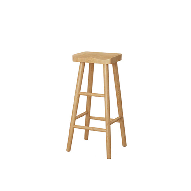 Modern Design Saddle Wooden Stools for Home Armless Stools with Wood Seat 1 Piece Short Stool(22"H) Clearhalo 'Bar Furniture' 'Bar Stools' 'bar_stools' 'furn' 'furn_bar_stools' 'Furniture' 'Kitchen & Dining Furniture' 5724312