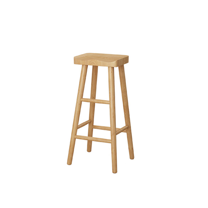 Modern Design Saddle Wooden Stools for Home Armless Stools with Wood Seat 1 Piece Counter Stool(26"H) Clearhalo 'Bar Furniture' 'Bar Stools' 'bar_stools' 'furn' 'furn_bar_stools' 'Furniture' 'Kitchen & Dining Furniture' 5724313