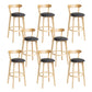 Modern Wood Barstool Fabric Cushion in Matte Finish for Indoor