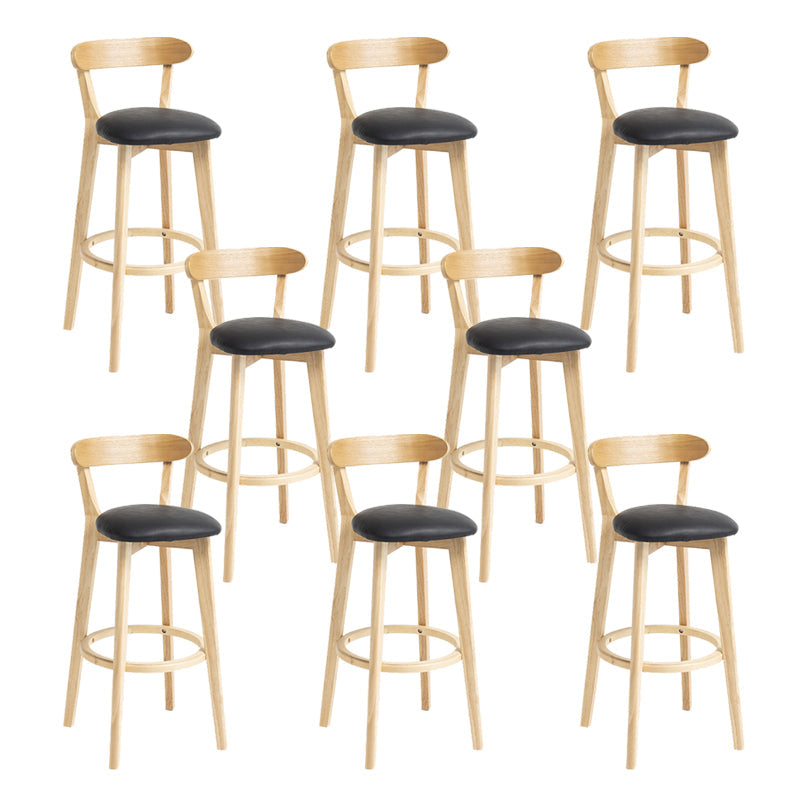 Modern Wood Barstool Fabric Cushion in Matte Finish for Indoor