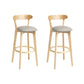 Modern Wood Barstool Fabric Cushion in Matte Finish for Indoor