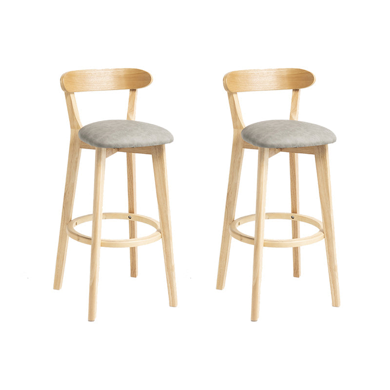 Modern Wood Barstool Fabric Cushion in Matte Finish for Indoor