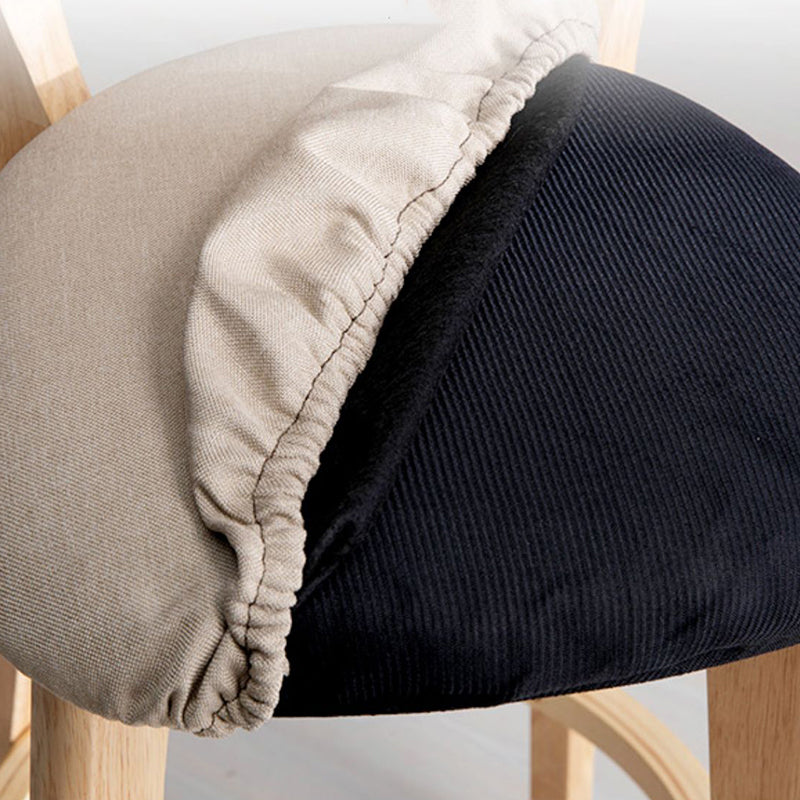 Modern Wood Barstool Fabric Cushion in Matte Finish for Indoor