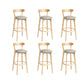 Modern Wood Barstool Fabric Cushion in Matte Finish for Indoor
