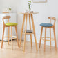 Modern Wood Barstool Fabric Cushion in Matte Finish for Indoor