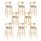 Modern Wood Barstool Fabric Cushion in Matte Finish for Indoor