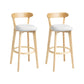 Modern Wood Barstool Fabric Cushion in Matte Finish for Indoor