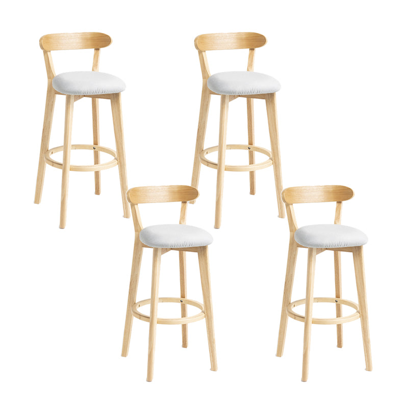 Modern Wood Barstool Fabric Cushion in Matte Finish for Indoor