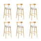 Modern Wood Barstool Fabric Cushion in Matte Finish for Indoor