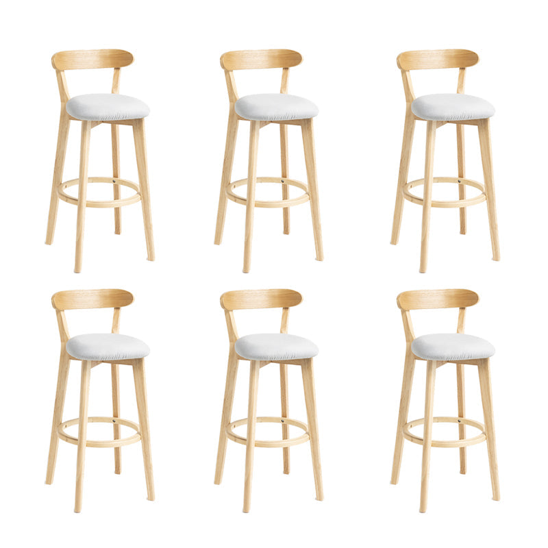 Modern Wood Barstool Fabric Cushion in Matte Finish for Indoor