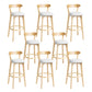 Modern Wood Barstool Fabric Cushion in Matte Finish for Indoor