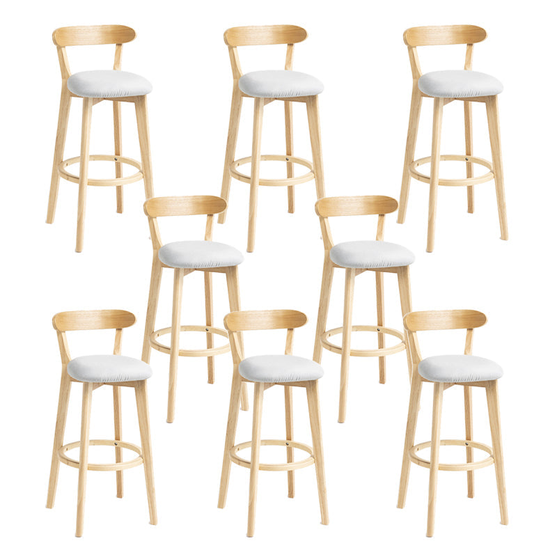 Modern Wood Barstool Fabric Cushion in Matte Finish for Indoor
