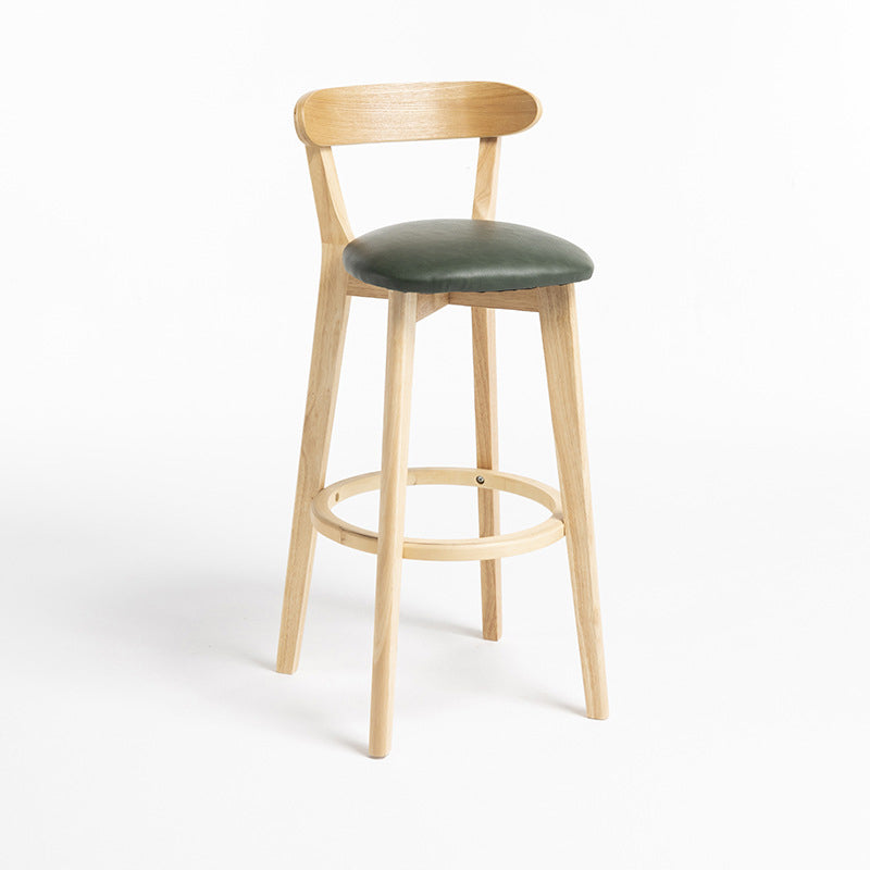 Modern Wood Barstool Fabric Cushion in Matte Finish for Indoor