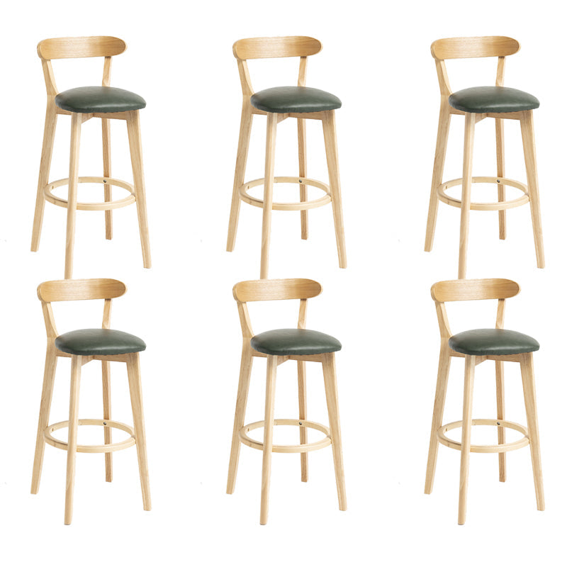 Modern Wood Barstool Fabric Cushion in Matte Finish for Indoor