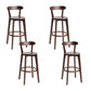 Modern Wood Barstool Fabric Cushion in Matte Finish for Indoor
