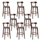 Modern Wood Barstool Fabric Cushion in Matte Finish for Indoor