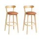 Modern Wood Barstool Fabric Cushion in Matte Finish for Indoor