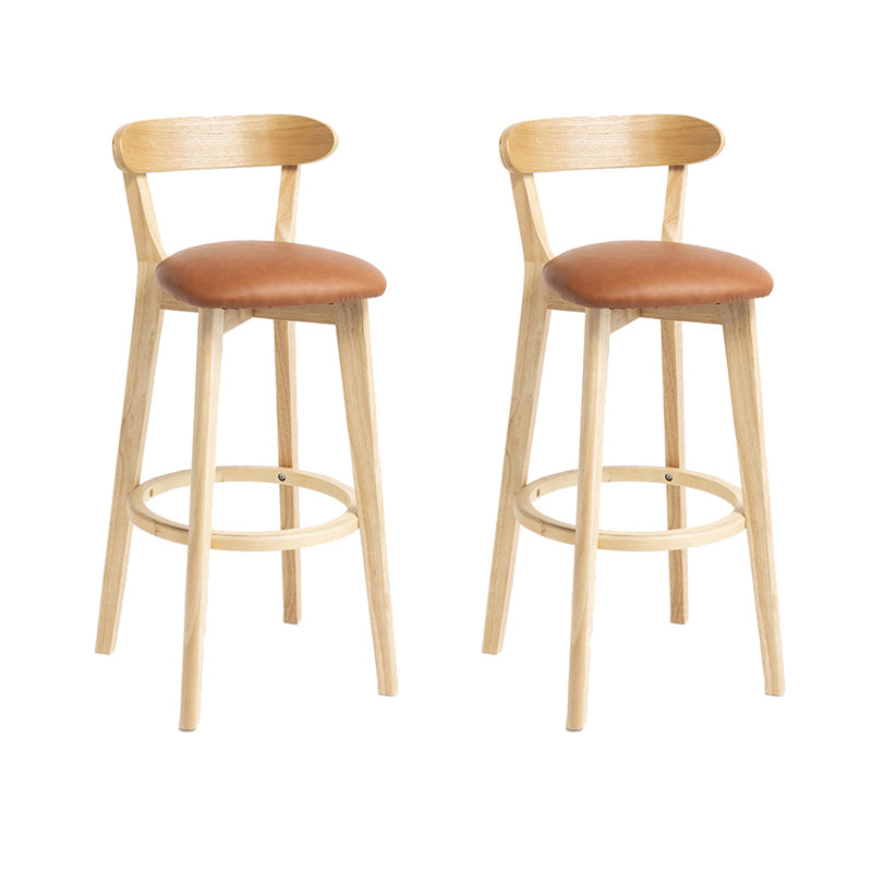Modern Wood Barstool Fabric Cushion in Matte Finish for Indoor