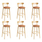 Modern Wood Barstool Fabric Cushion in Matte Finish for Indoor
