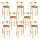 Modern Wood Barstool Fabric Cushion in Matte Finish for Indoor