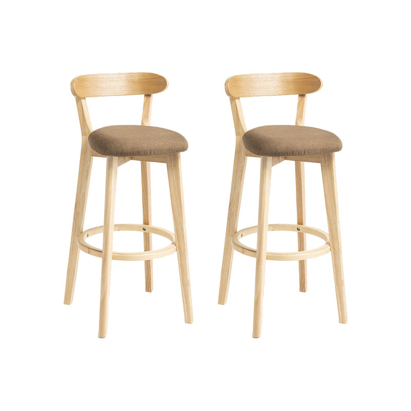 Modern Wood Barstool Fabric Cushion in Matte Finish for Indoor
