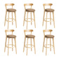Modern Wood Barstool Fabric Cushion in Matte Finish for Indoor