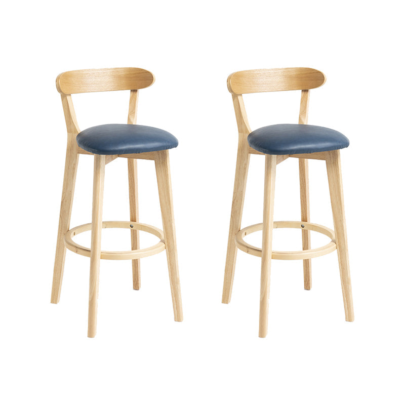 Modern Wood Barstool Fabric Cushion in Matte Finish for Indoor