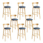 Modern Wood Barstool Fabric Cushion in Matte Finish for Indoor