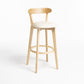 Modern Wood Barstool Fabric Cushion in Matte Finish for Indoor