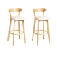 Modern Wood Barstool Fabric Cushion in Matte Finish for Indoor