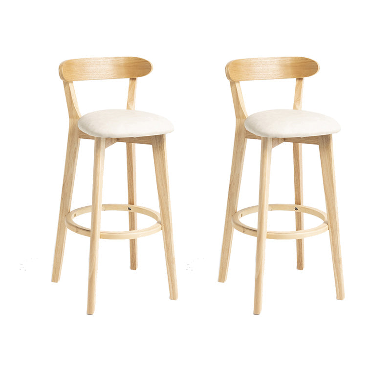 Modern Wood Barstool Fabric Cushion in Matte Finish for Indoor