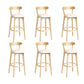 Modern Wood Barstool Fabric Cushion in Matte Finish for Indoor